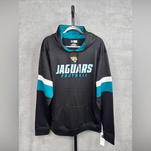 NFL Jacksonville Jaguars Black Team Apparel Pullover Hoodie Pocket Men’s 2XL NWT
